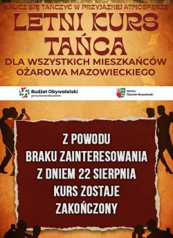 Zdjęcie do komunikatu: Zakończenie Letniego kursu tańca