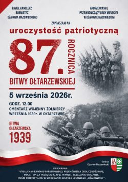 Zdjęcie do komunikatu: Uroczystość Patriotyczna – 87. Rocznica Bitwy Ołtarzewskiej
