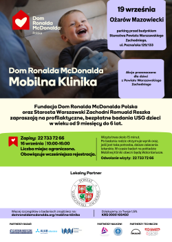 Zdjęcie do komunikatu: Bezpłatne badania dla dzieci z terenu Powiatu Warszawskiego Zachodniego