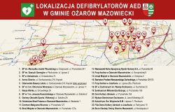 Zdjęcie do komunikatu: Lokalizacje AED na terenie gminy Ożarów Mazowiecki