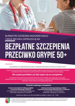 Zdjęcie do komunikatu: Zapraszamy na bezpłatne szczepienia przeciw grypie dla mieszkańców 50+